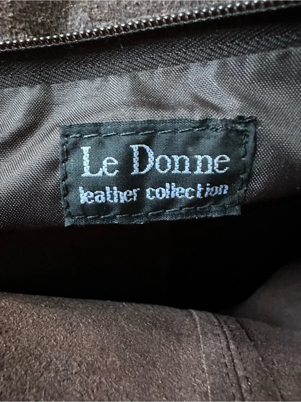 Le Donne Distressed Brown Suede Leather Messenger Bag Crossbody Laptop Satchel